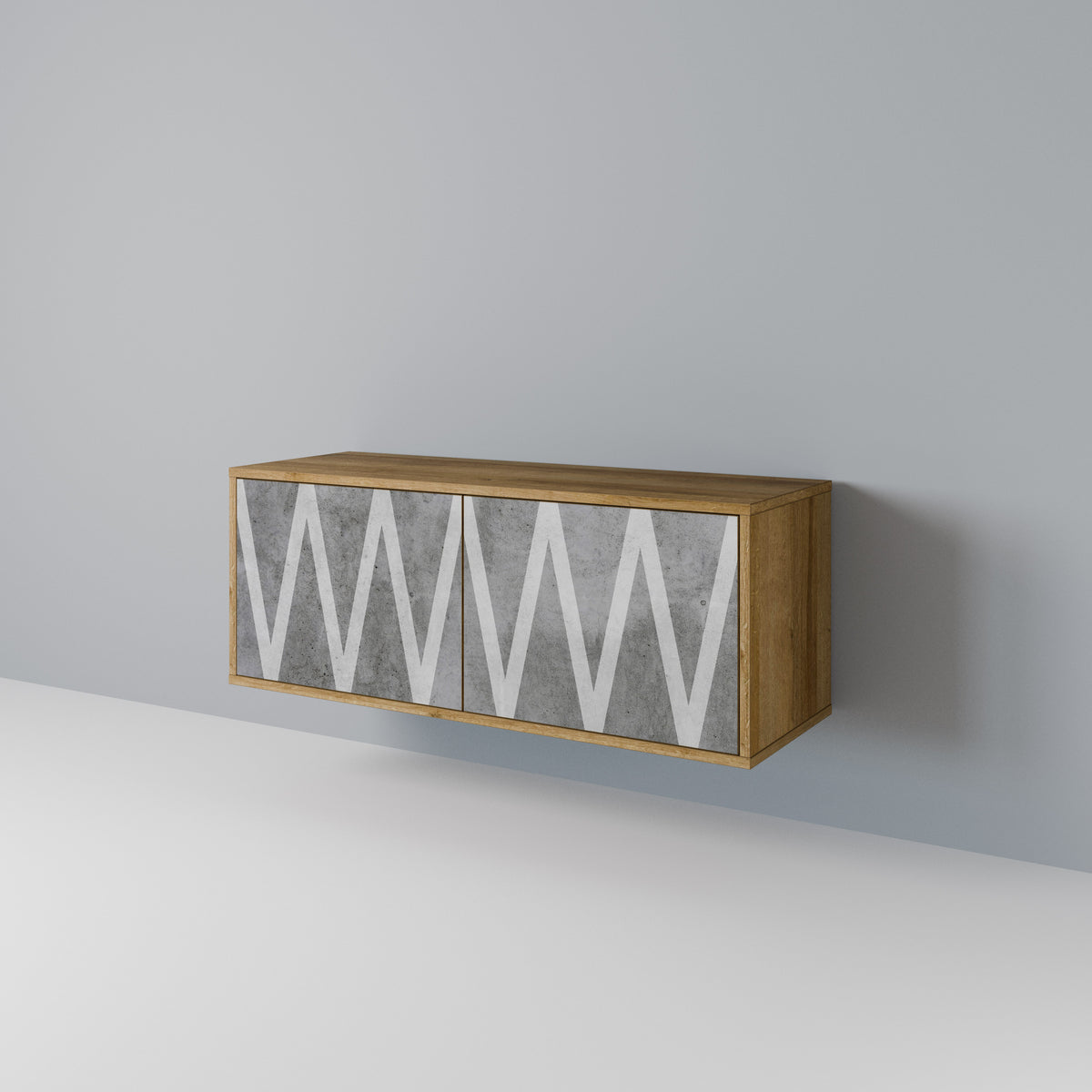 SOLID ZIG ZAG Móvel de TV Compacto de 2 Portas