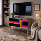 BLINDED BY THE LIGHTS Compact 2-Door TV Cabinet
