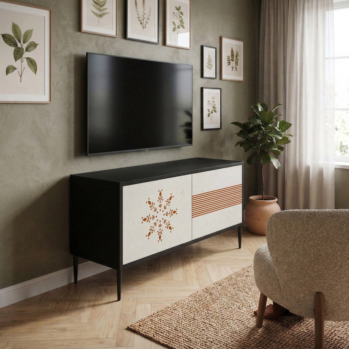 DAILY HARMONY Móvel de TV Compacto de 2 Portas