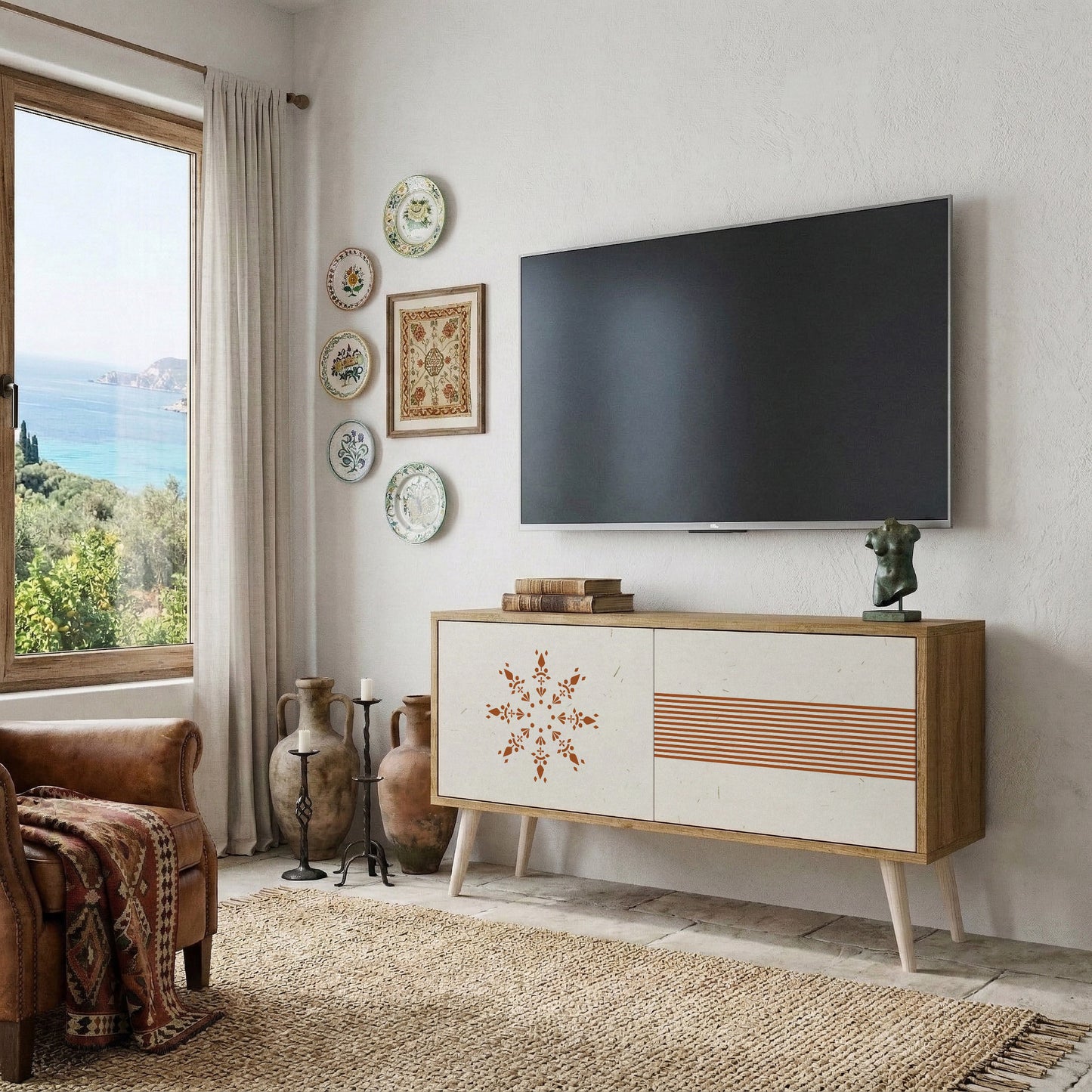 DAILY HARMONY Móvel de TV Compacto de 2 Portas