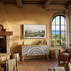 CIRCLE CONCRETE Compact 2-Door TV Cabinet