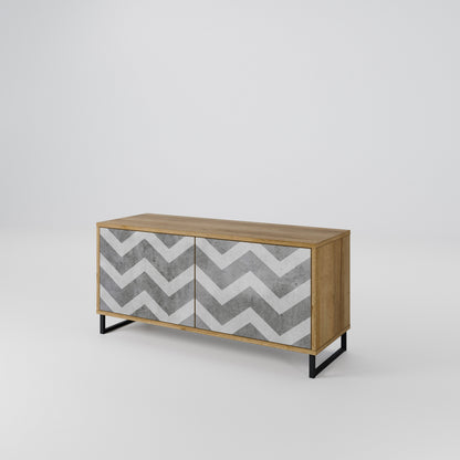 TOUGH ZIG ZAG Móvel de TV Compacto de 2 Portas