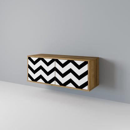 CLASSIC ZIG ZAG Móvel de TV Compacto de 2 Portas