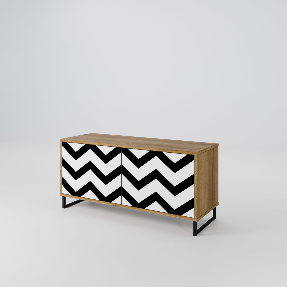 CLASSIC ZIG ZAG Móvel de TV Compacto de 2 Portas
