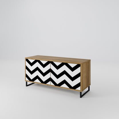 CLASSIC ZIG ZAG Móvel de TV Compacto de 2 Portas