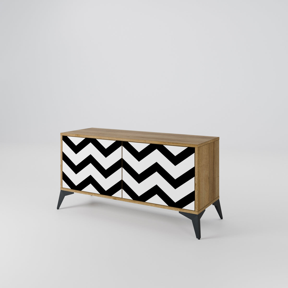 CLASSIC ZIG ZAG Móvel de TV Compacto de 2 Portas