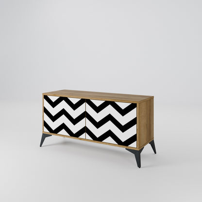 CLASSIC ZIG ZAG Móvel de TV Compacto de 2 Portas