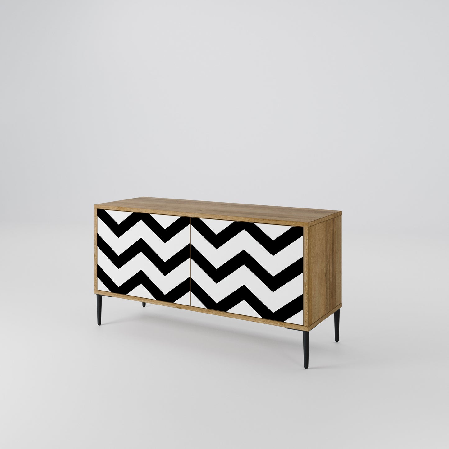 CLASSIC ZIG ZAG Móvel de TV Compacto de 2 Portas