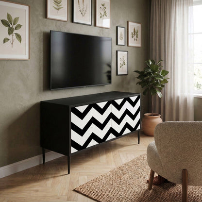 CLASSIC ZIG ZAG Móvel de TV Compacto de 2 Portas