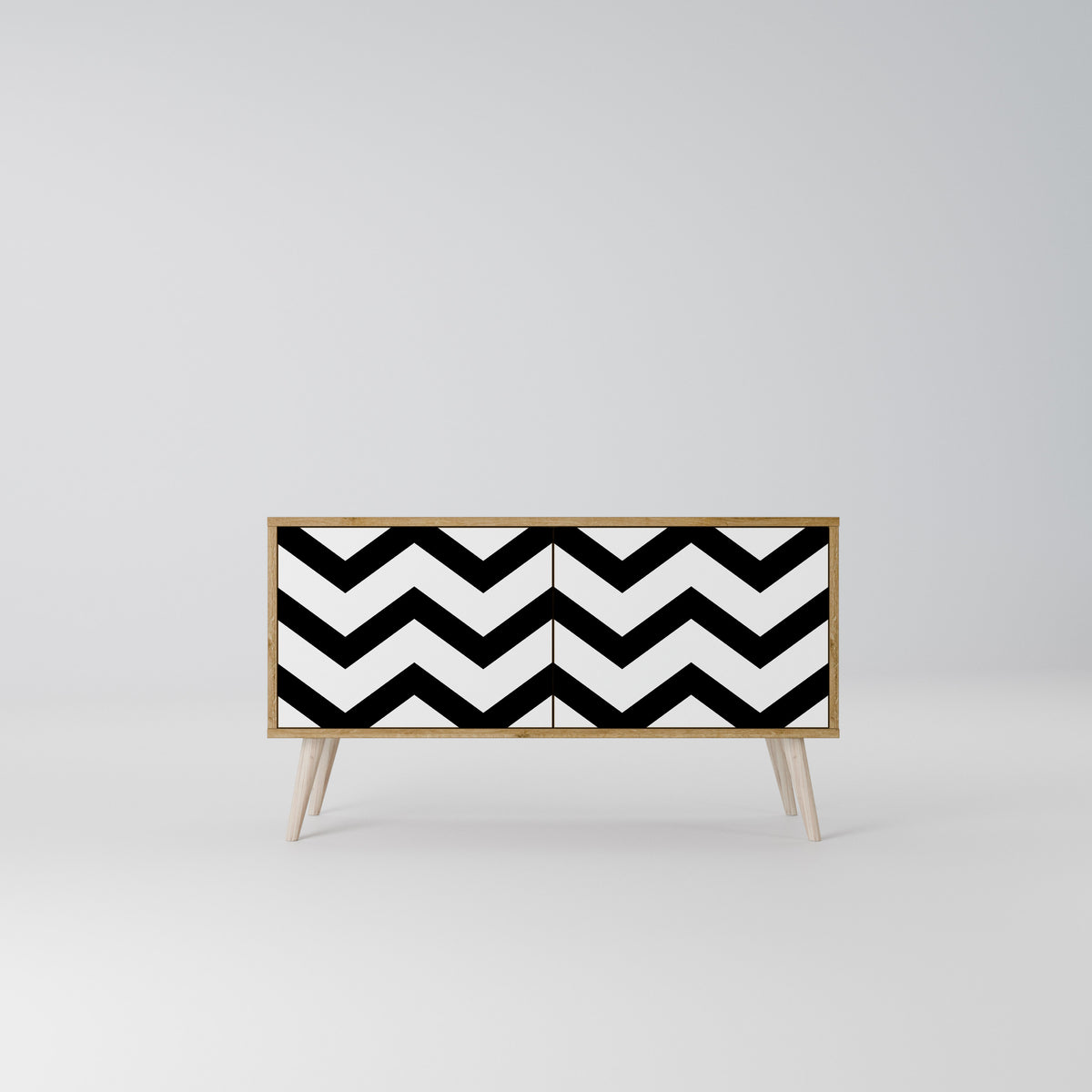 CLASSIC ZIG ZAG Móvel de TV Compacto de 2 Portas