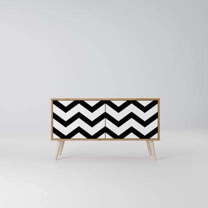 CLASSIC ZIG ZAG Móvel de TV Compacto de 2 Portas