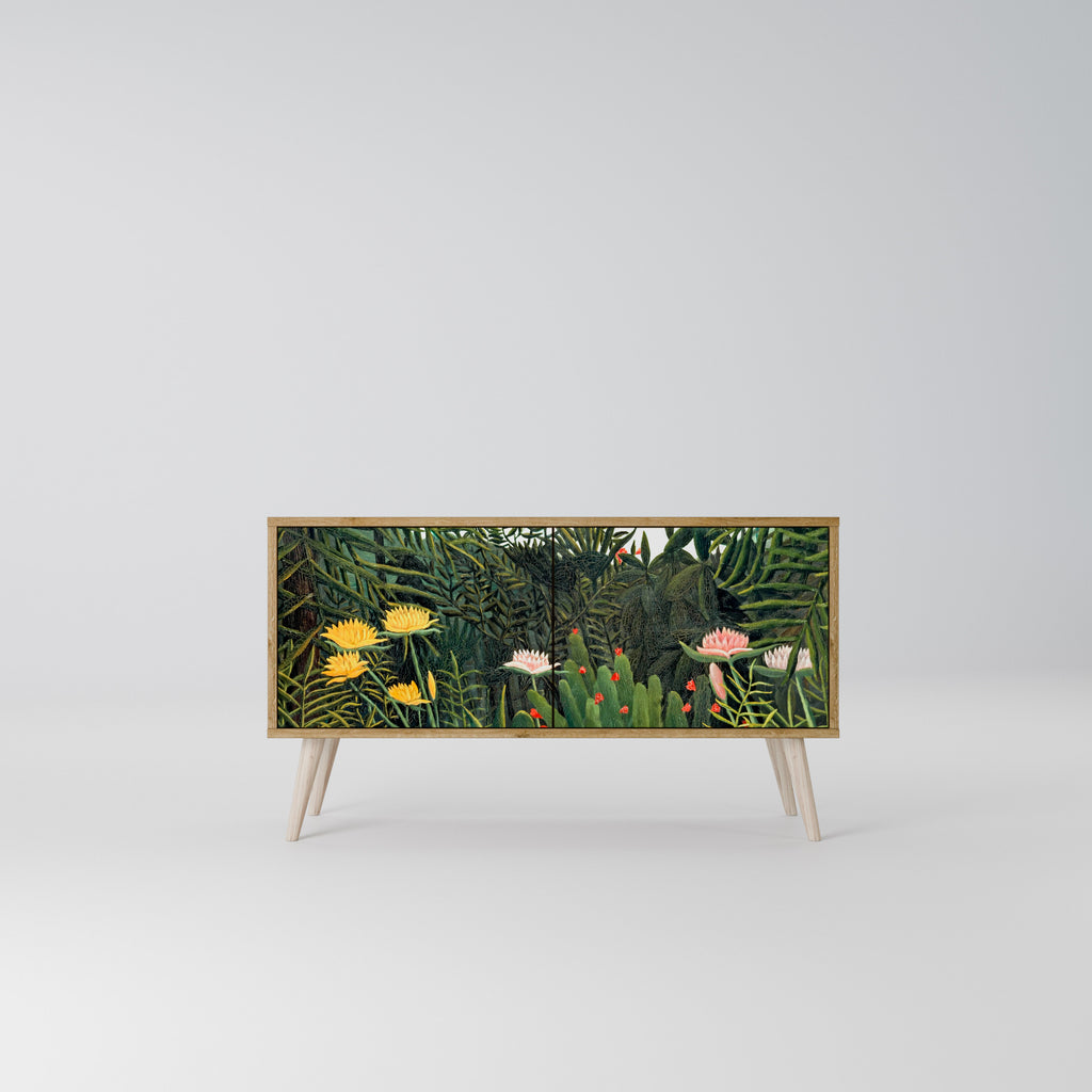 VIRGIN FOREST WITH SUNSET Compact 2-Door TV Cabinet