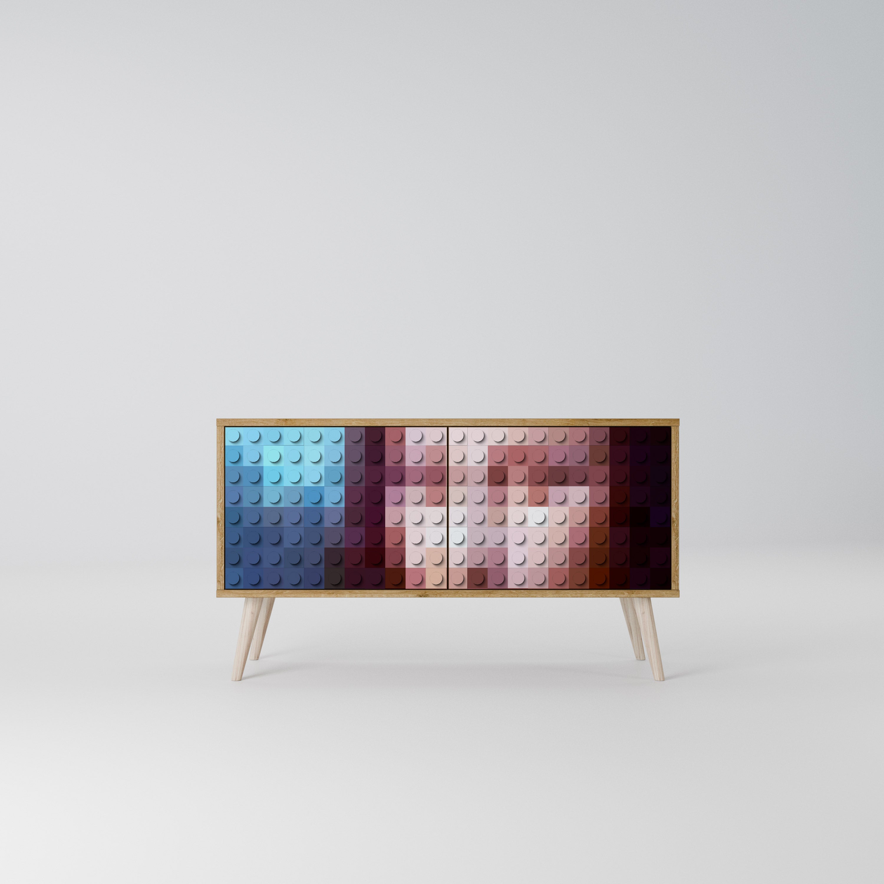 CONSTRUCTIVE ART Compact 2-Door TV Cabinet