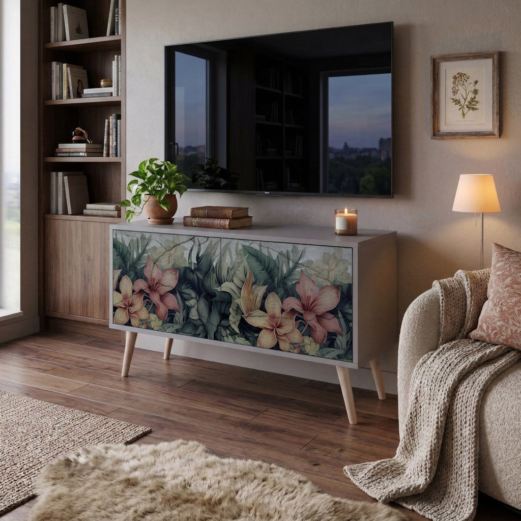 HEAVENLY BLOOM Compact 2-Door TV Cabinet