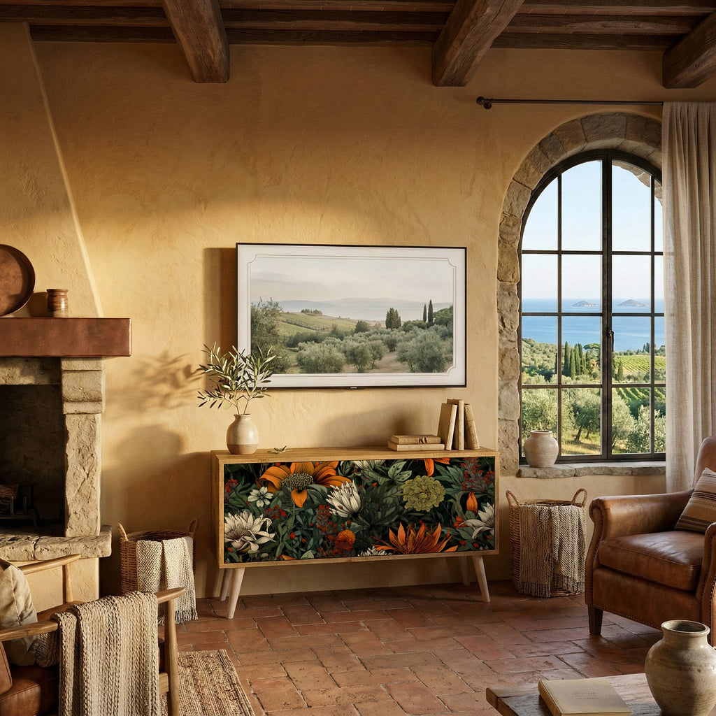 MIDNIGHT SPROUT Compact 2-Door TV Cabinet