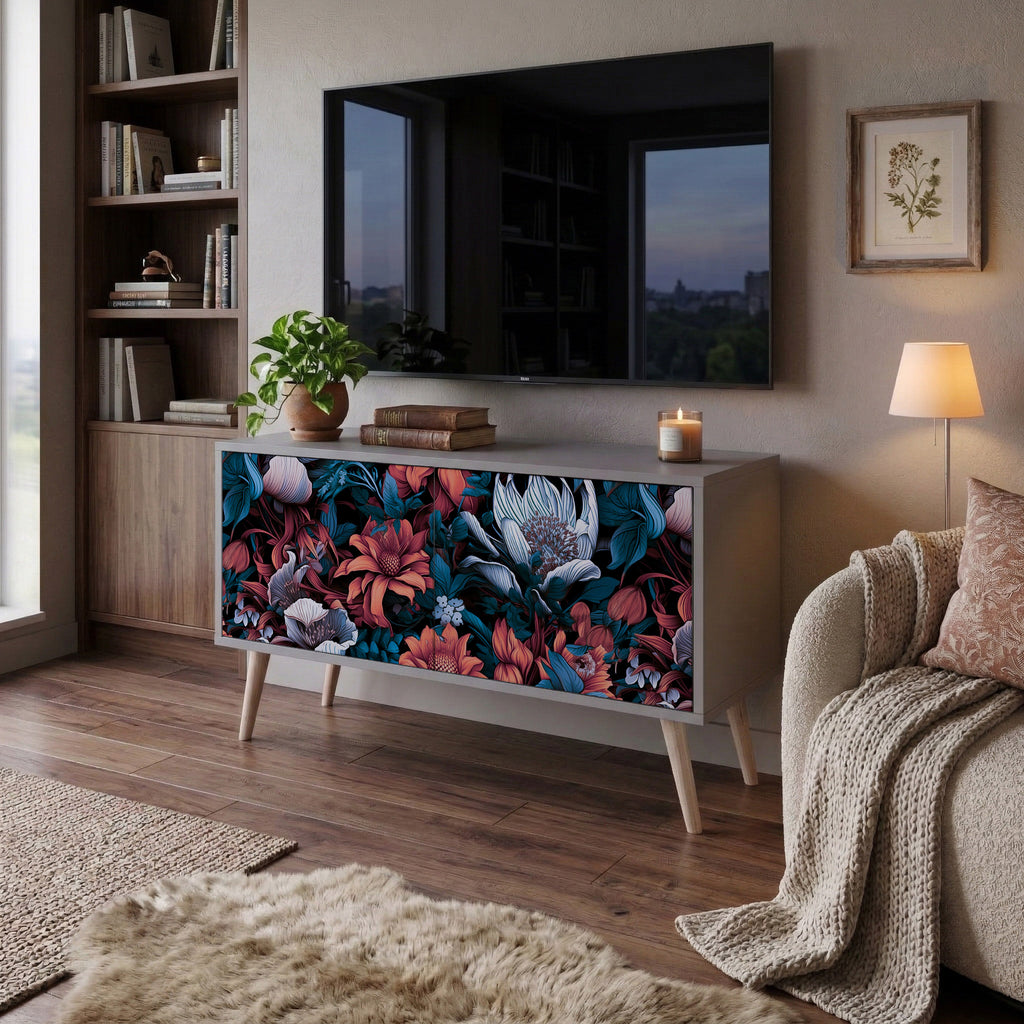 ETHEREAL BLOSSOMS Móvel de TV Compacto de 2 Portas