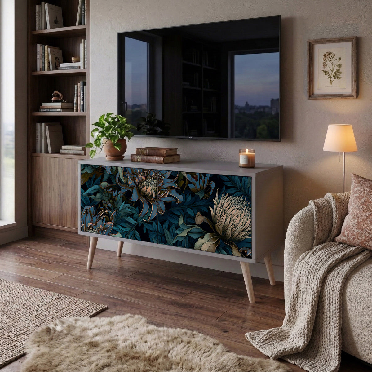 TWILIGHT BLOOM Móvel de TV Compacto de 2 Portas