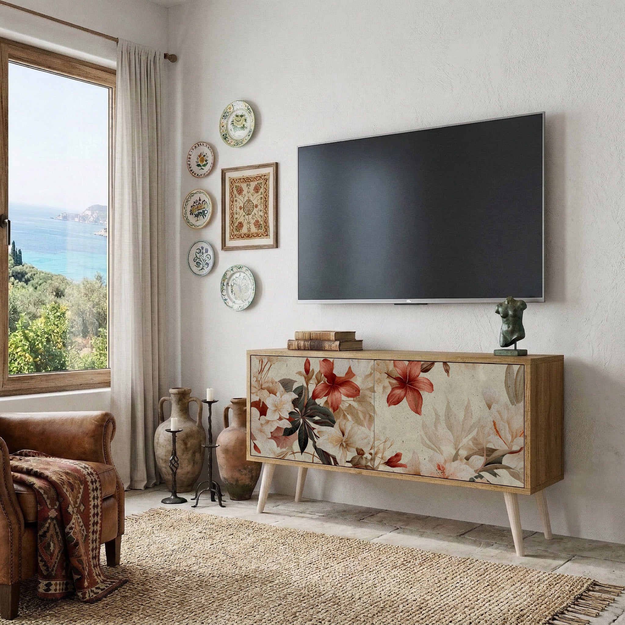 PETAL HARMONY Compact 2-Door TV Cabinet