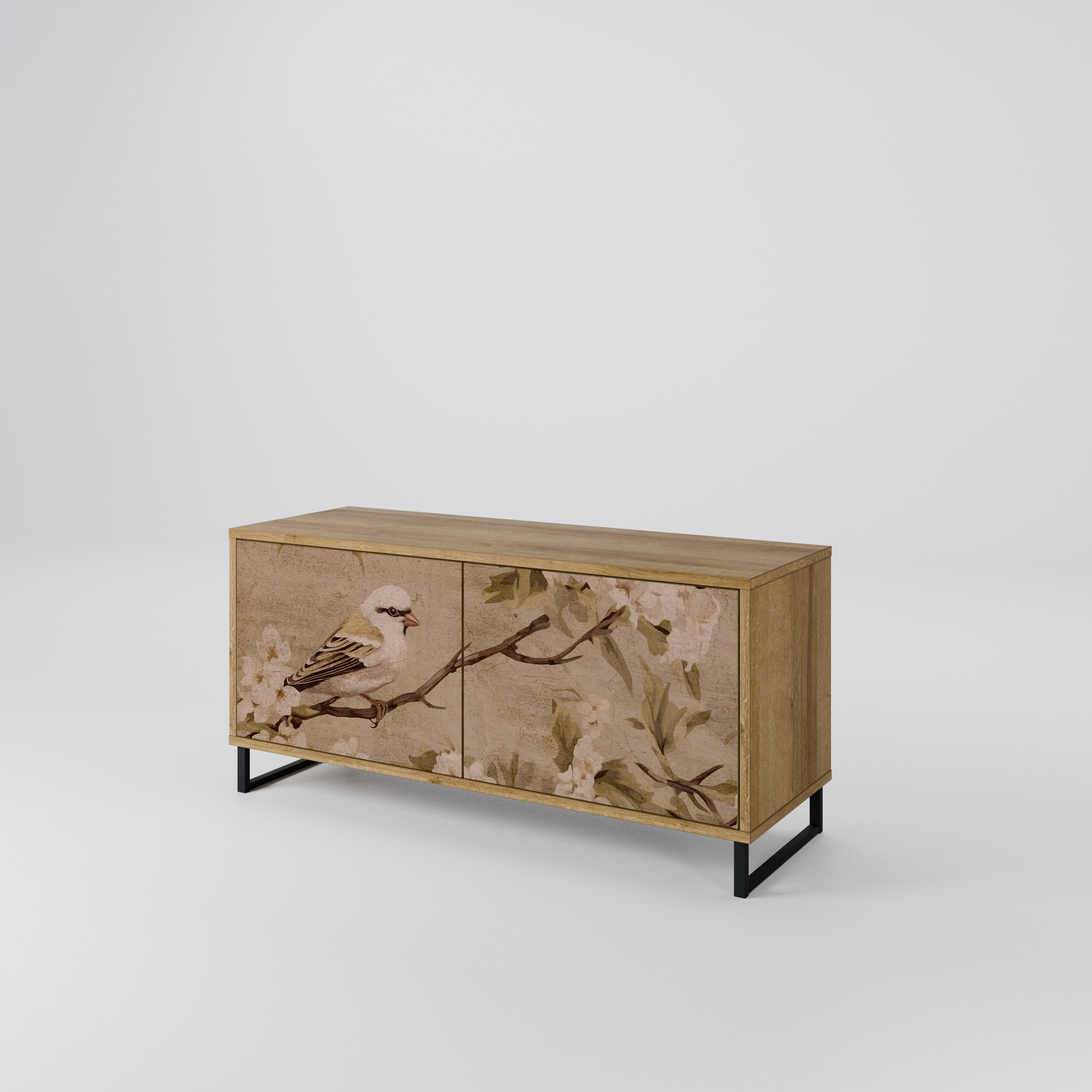 PETAL DISTINGUISH Compact 2-Door TV Cabinet