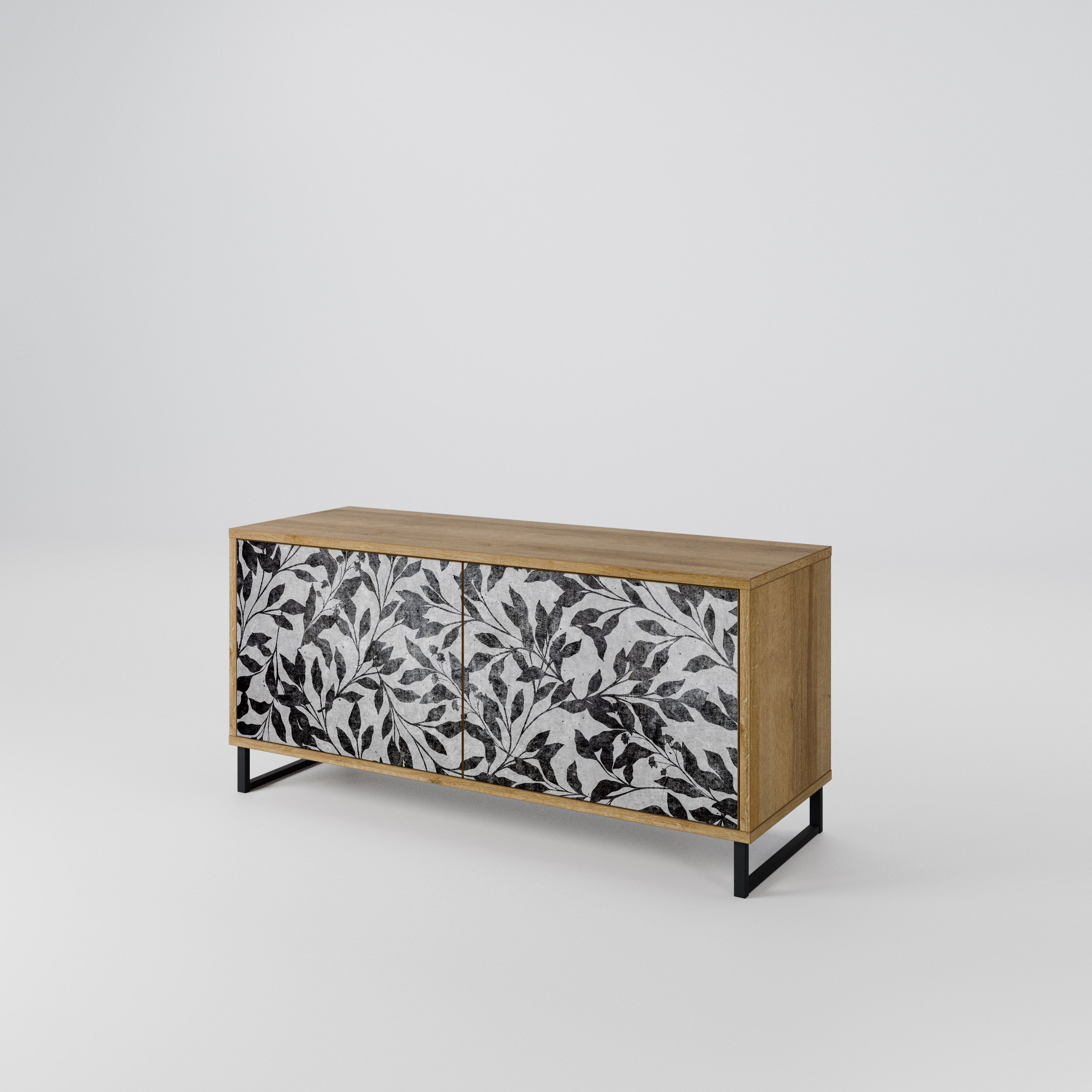 CHARCOAL SPROUT Compact 2-Door TV Cabinet