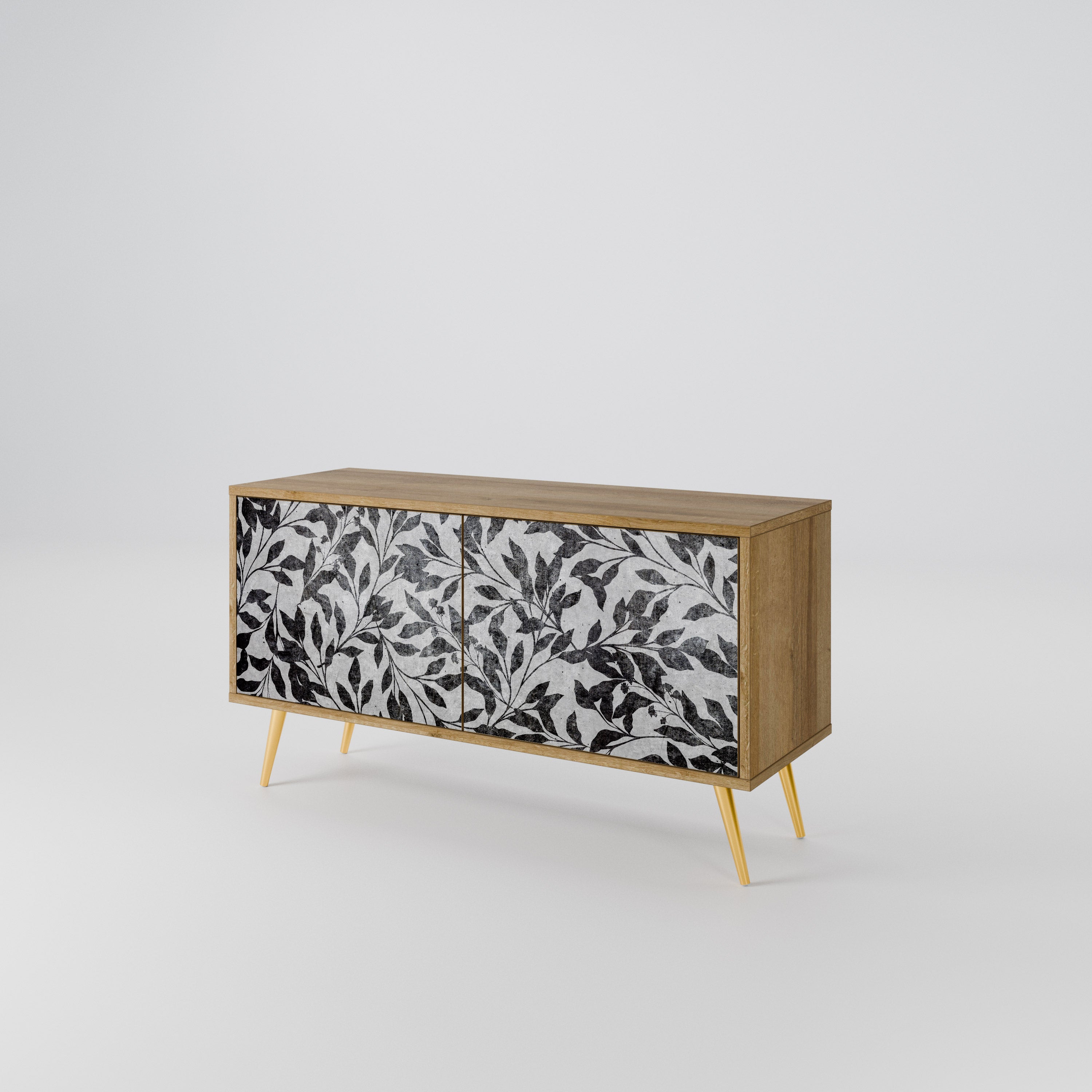 CHARCOAL SPROUT Compact 2-Door TV Cabinet