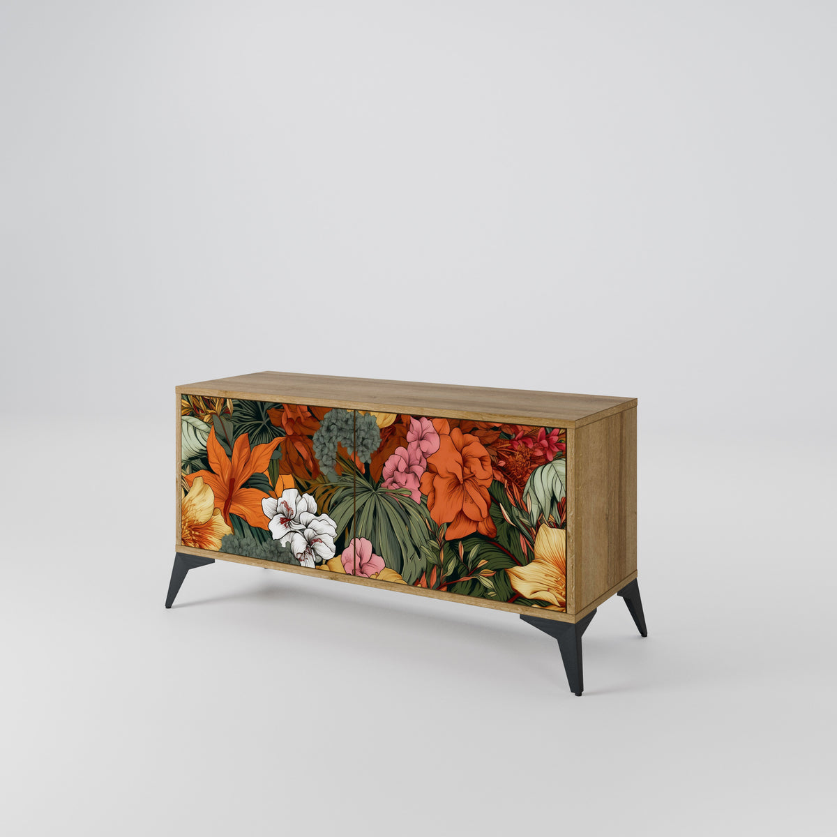 RADIANT FLORA Móvel de TV Compacto de 2 Portas
