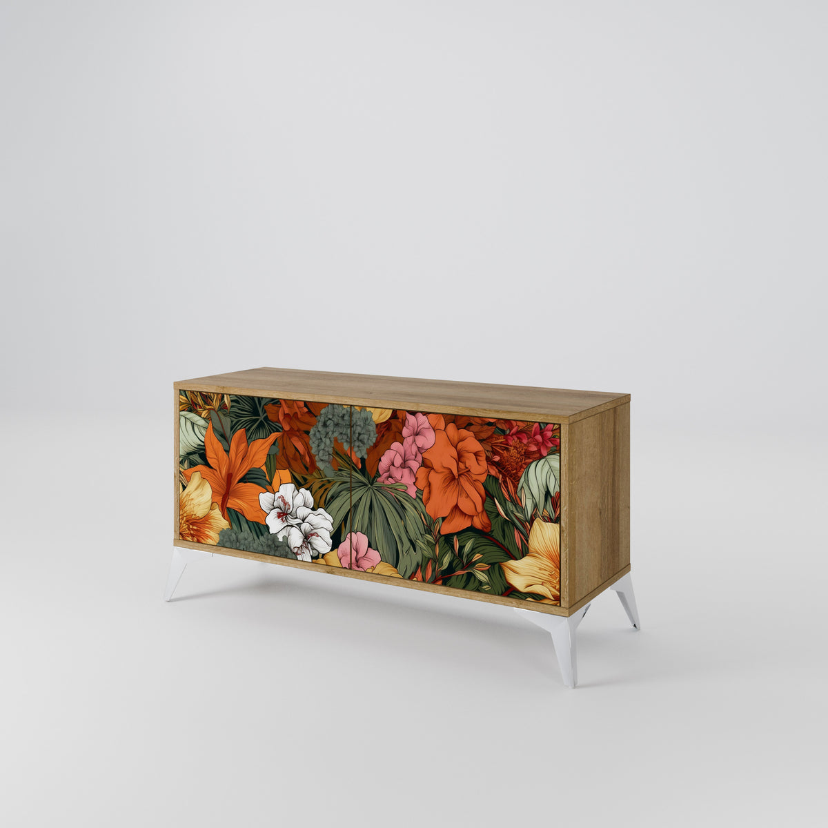 RADIANT FLORA Móvel de TV Compacto de 2 Portas