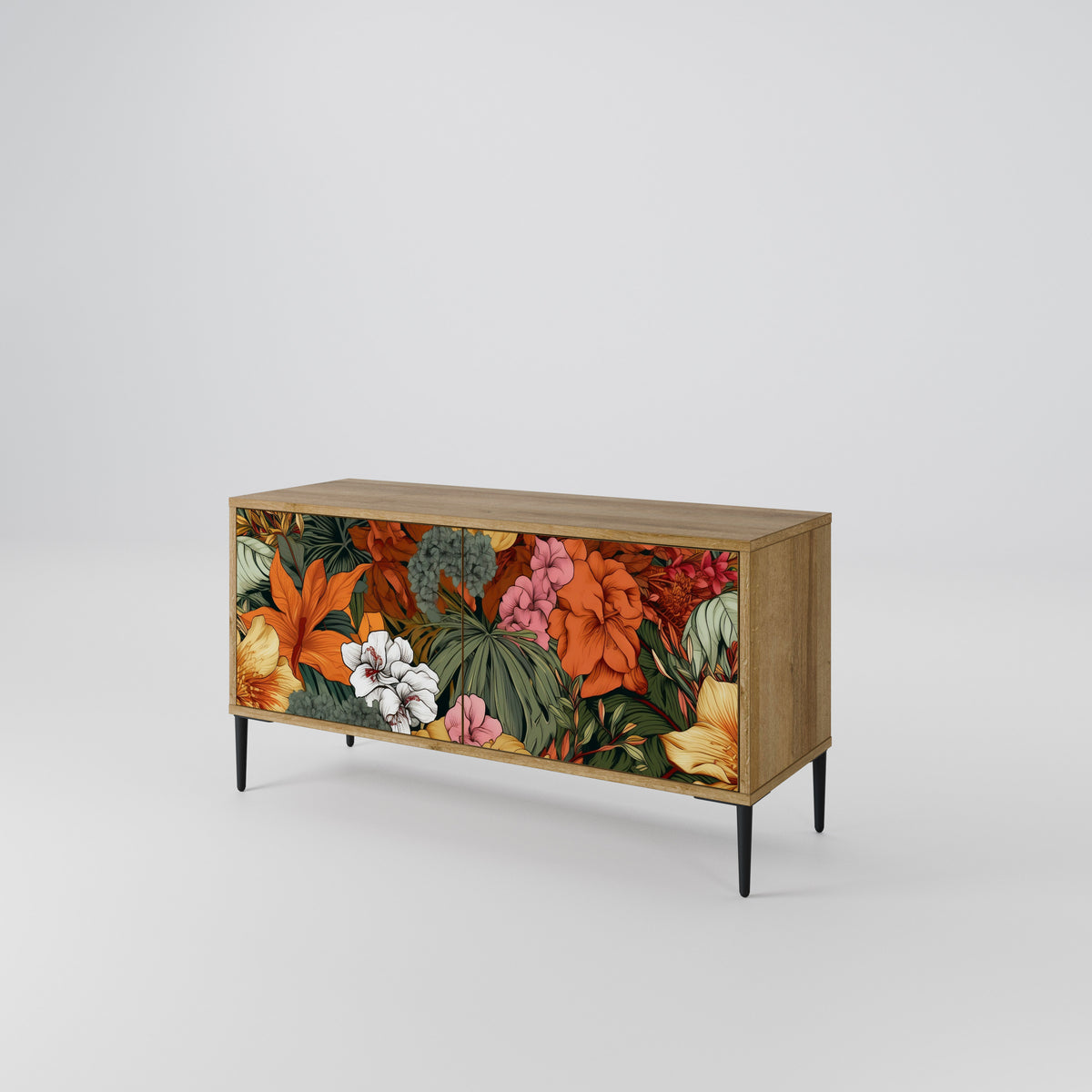RADIANT FLORA Móvel de TV Compacto de 2 Portas