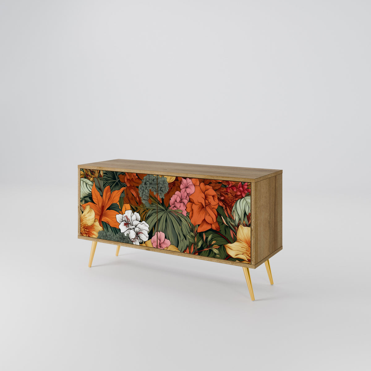 RADIANT FLORA Compact 2-Door TV Cabinet