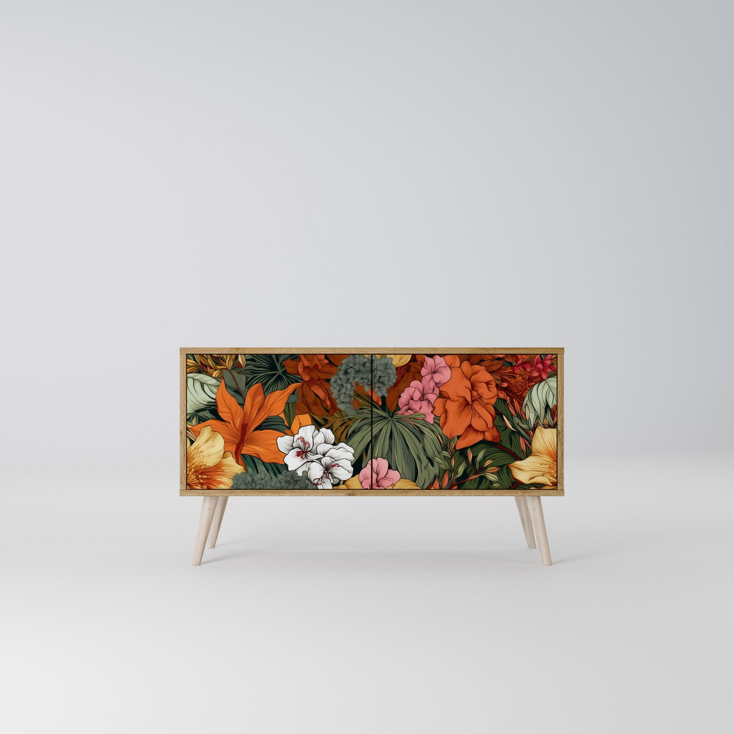 RADIANT FLORA Móvel de TV Compacto de 2 Portas