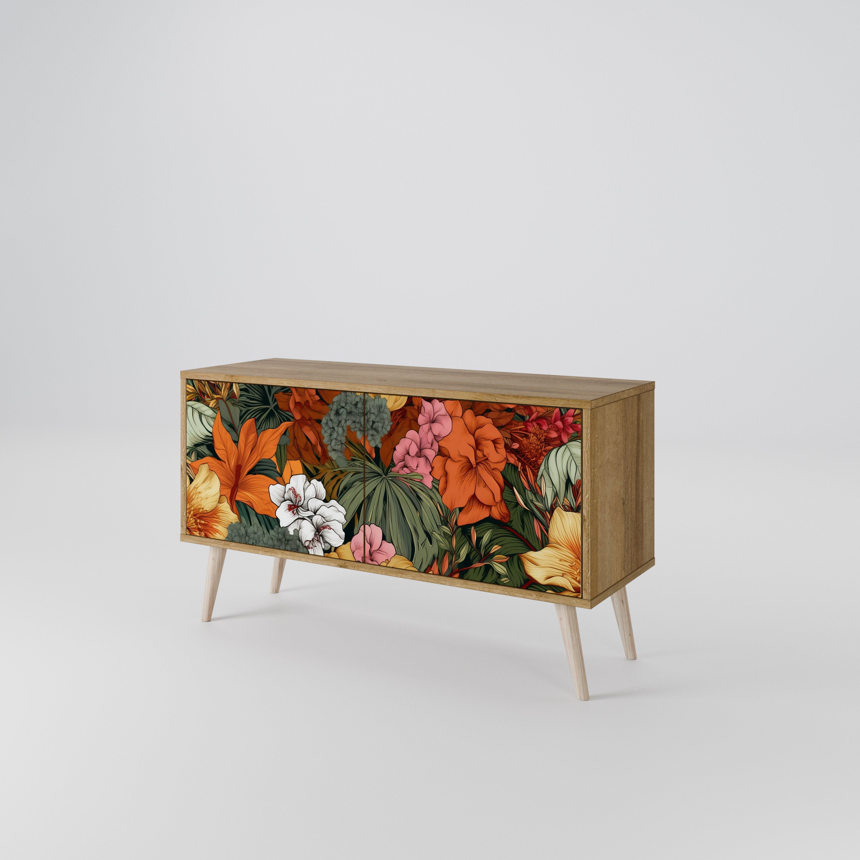 RADIANT FLORA Móvel de TV Compacto de 2 Portas