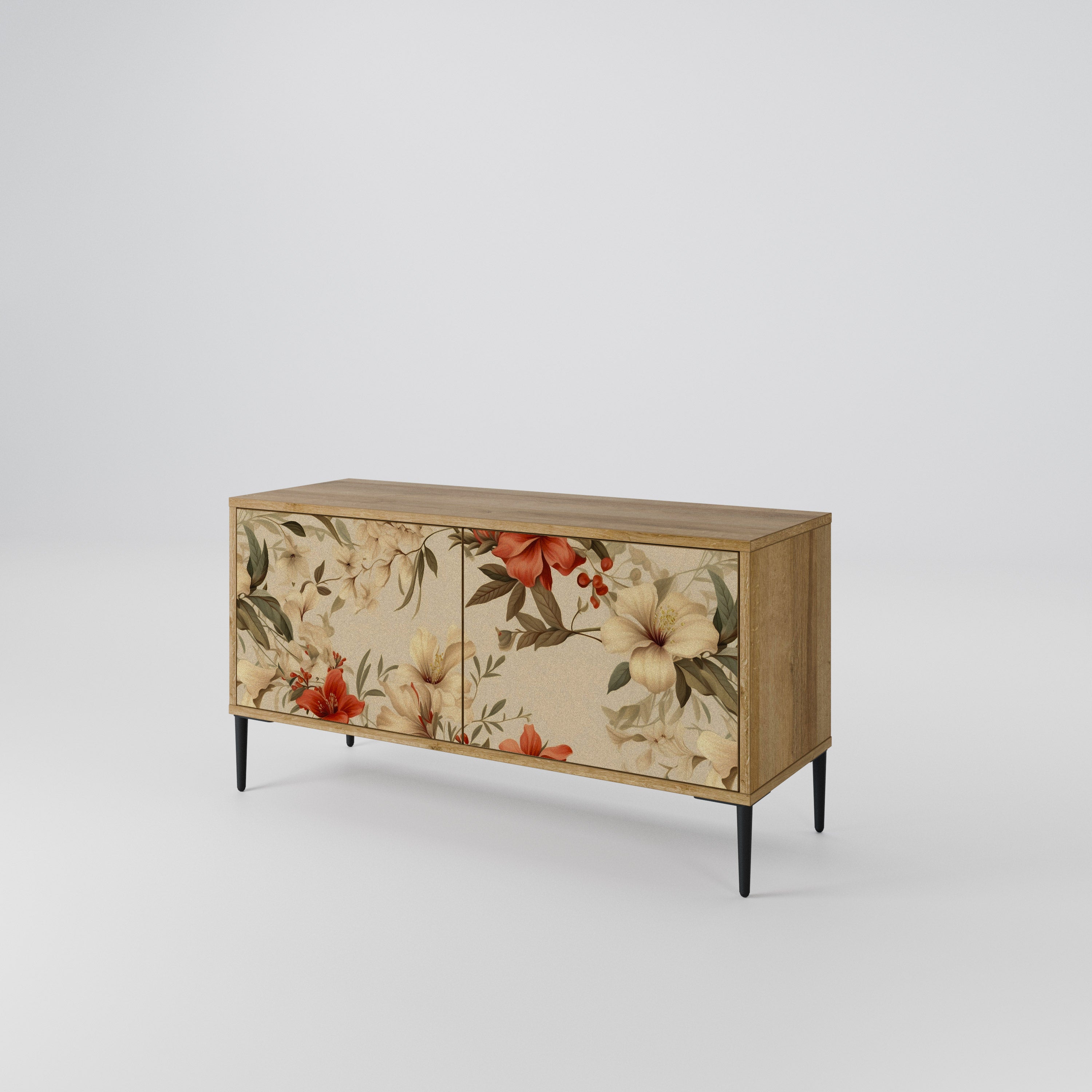 BLOOMING HARMONY Compact 2-Door TV Cabinet