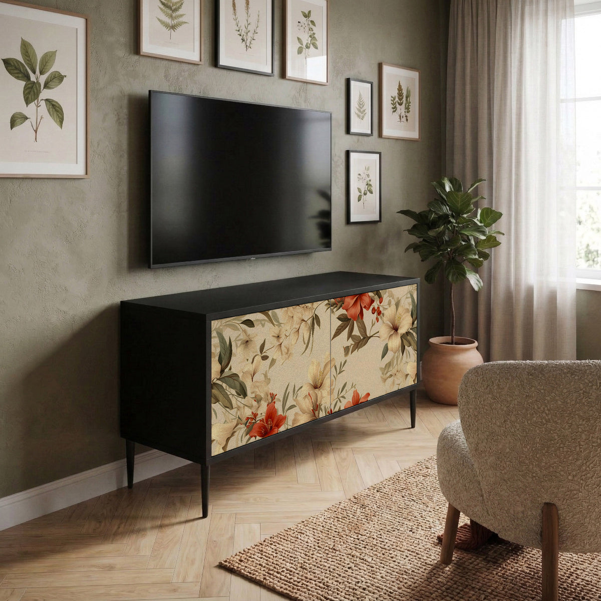 BLOOMING HARMONY Móvel de TV Compacto de 2 Portas
