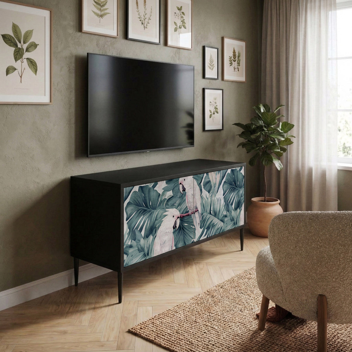 POPINJAY LOOK Móvel de TV Compacto de 2 Portas