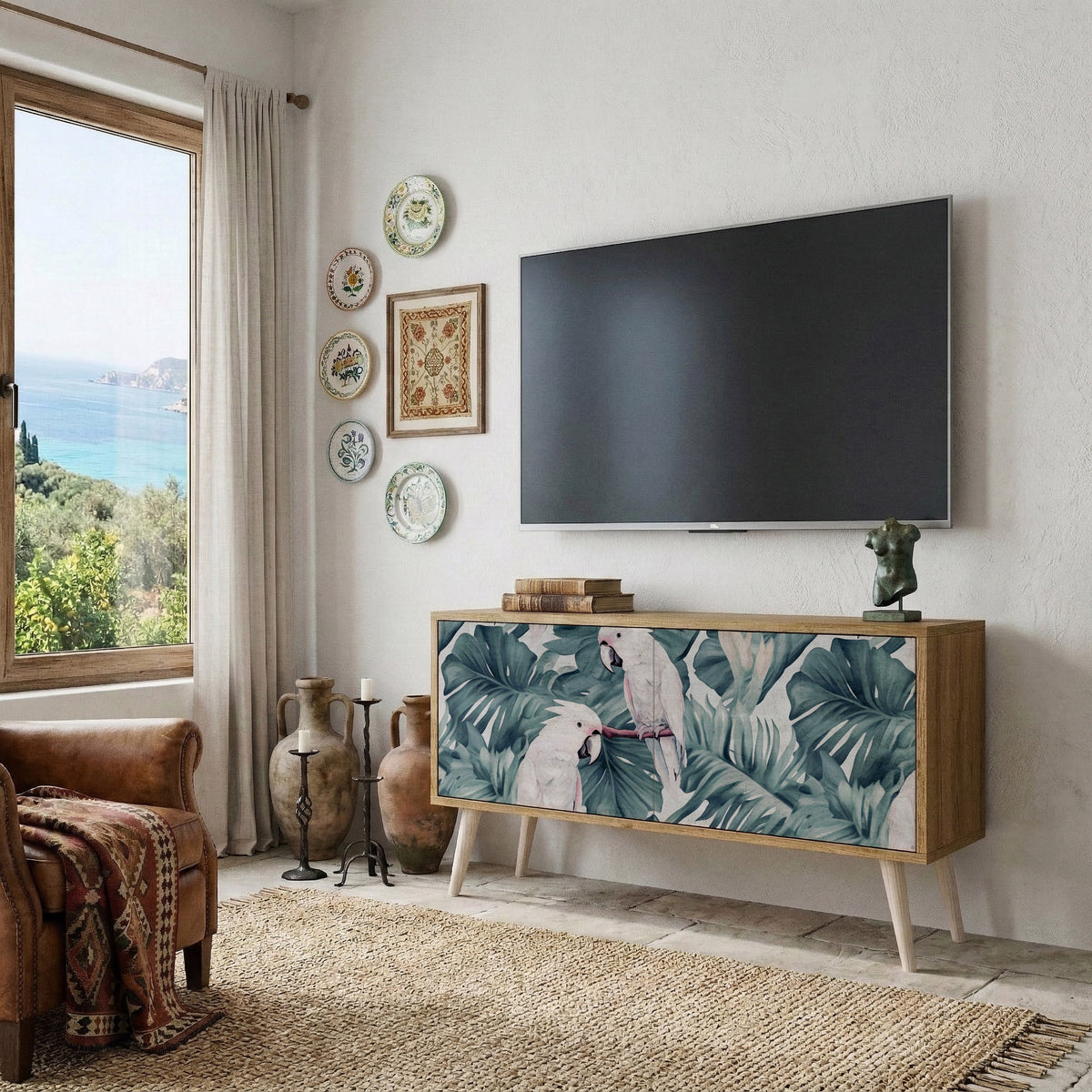 POPINJAY LOOK Móvel de TV Compacto de 2 Portas