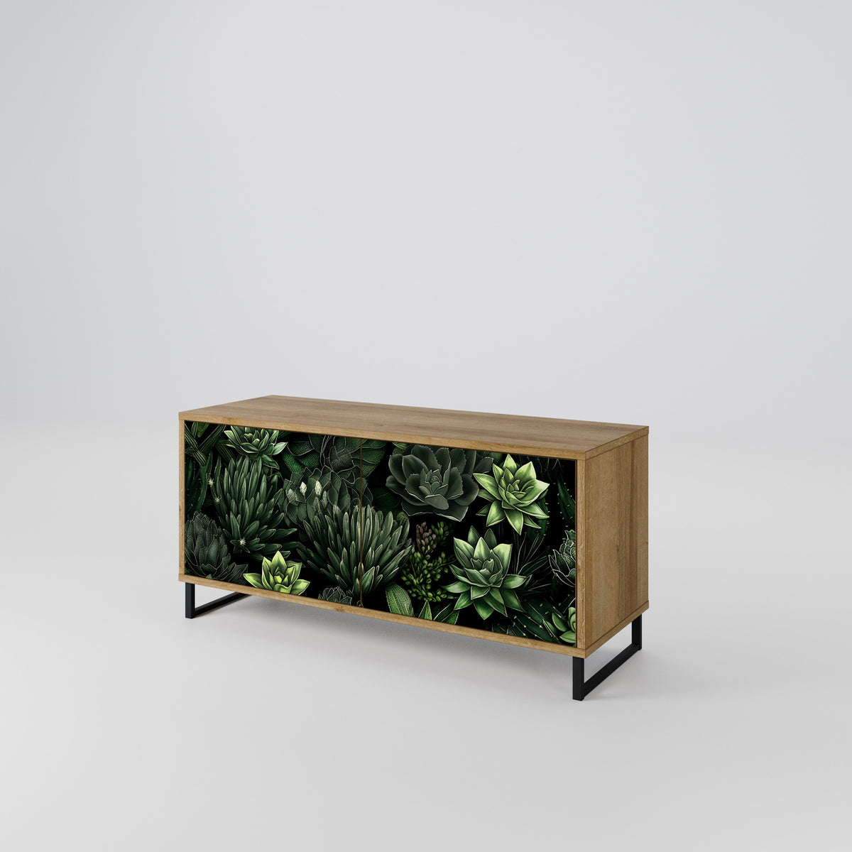 SUCCULENT JUNGLE Móvel de TV Compacto de 2 Portas