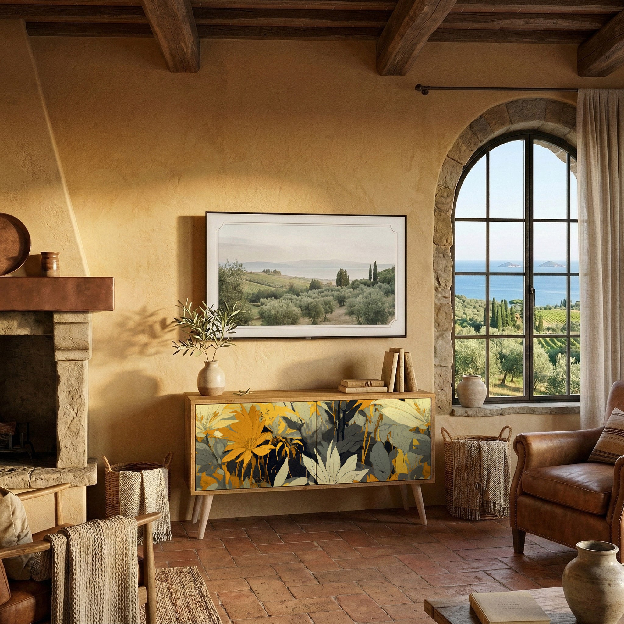 SUNKISSED LILY Compact 2-Door TV Cabinet