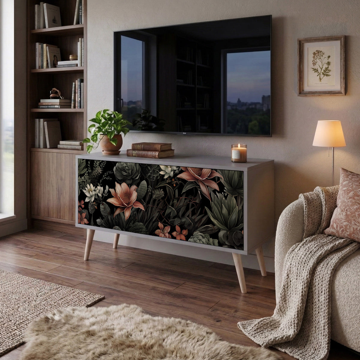 SECRET VERDURE Móvel de TV Compacto de 2 Portas