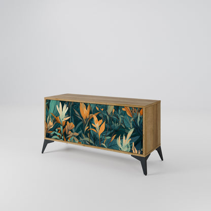 FLORAL SERENITY Móvel de TV Compacto de 2 Portas