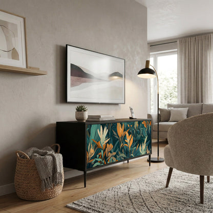 FLORAL SERENITY Móvel de TV Compacto de 2 Portas