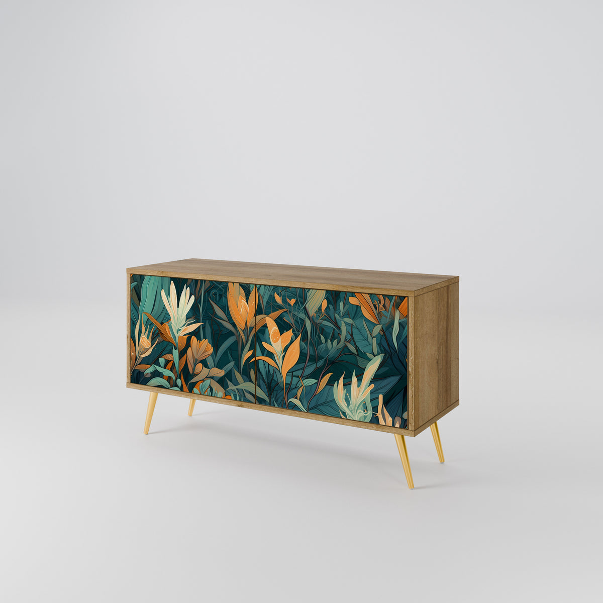 FLORAL SERENITY Móvel de TV Compacto de 2 Portas