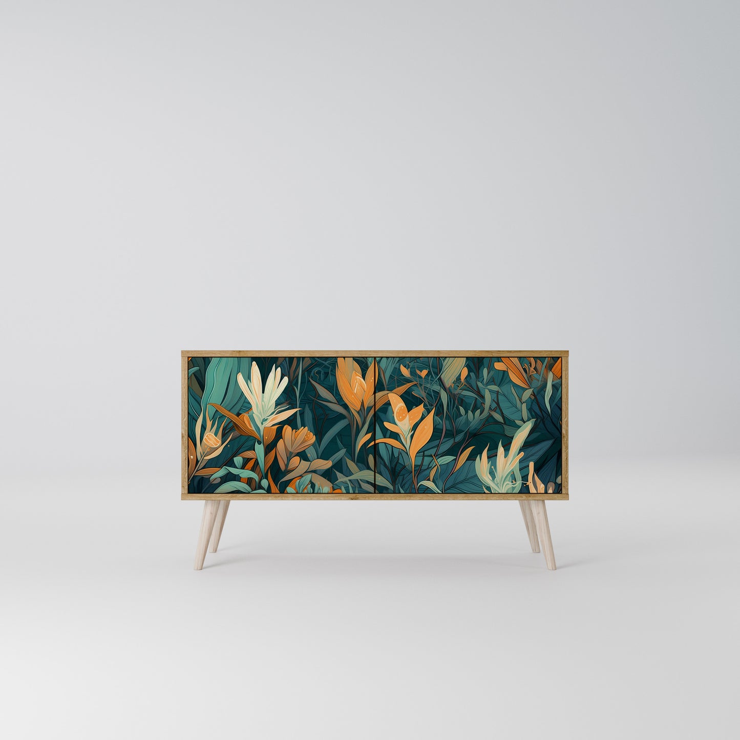 FLORAL SERENITY Móvel de TV Compacto de 2 Portas