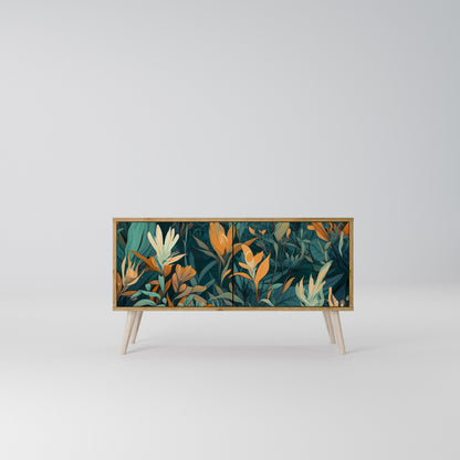 FLORAL SERENITY Móvel de TV Compacto de 2 Portas