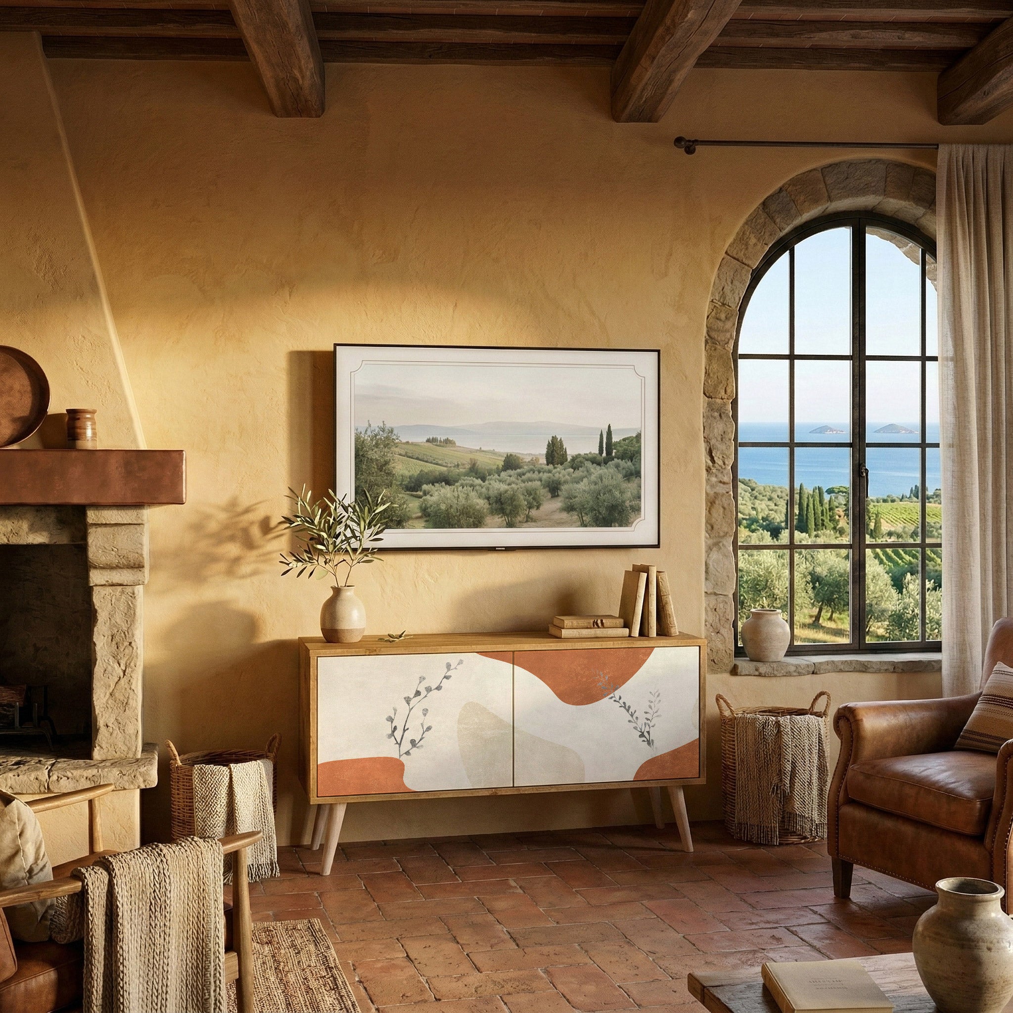 TRANQUIL TWIG Compact 2-Door TV Cabinet