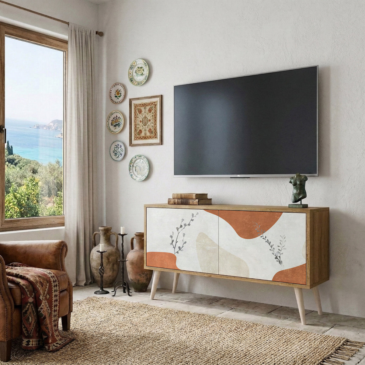 TRANQUIL TWIG Móvel de TV Compacto de 2 Portas