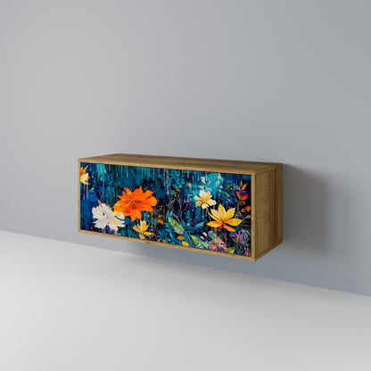 MIDNIGHT BLOSSOM Móvel de TV Compacto de 2 Portas