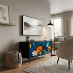 MIDNIGHT BLOSSOM Móvel de TV Compacto de 2 Portas