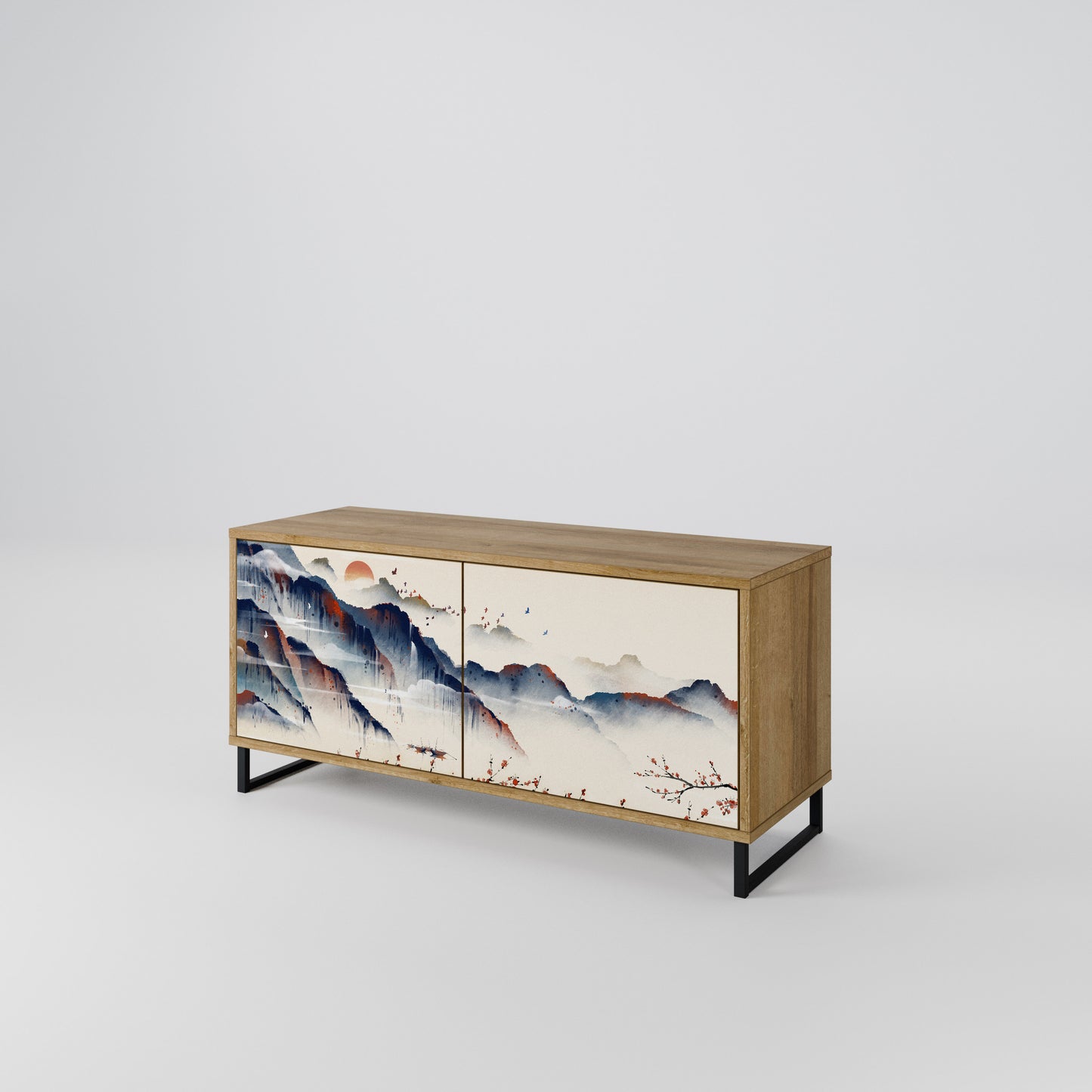 JAPANESE LANDSCAPE Móvel de TV Compacto de 2 Portas