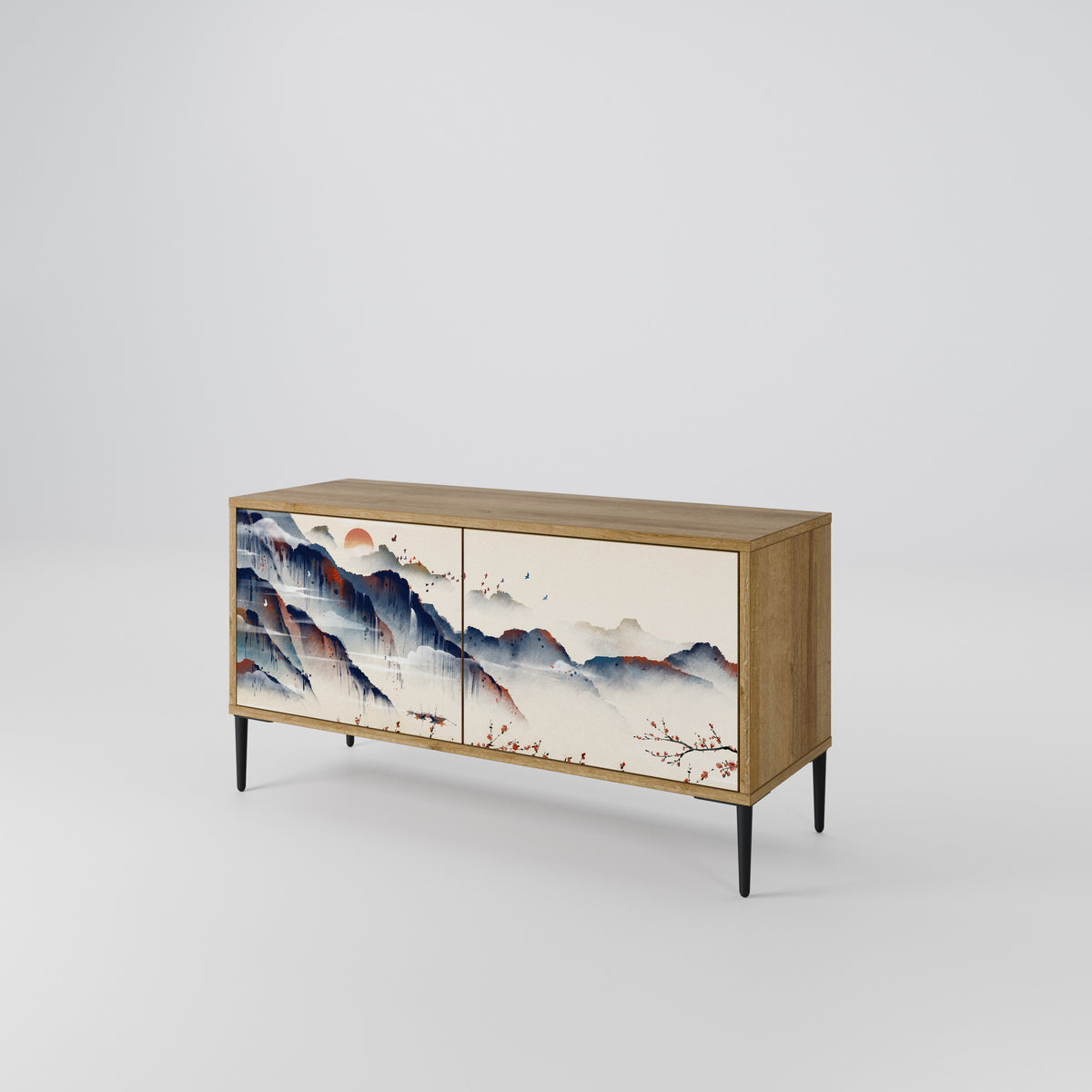 JAPANESE LANDSCAPE Móvel de TV Compacto de 2 Portas