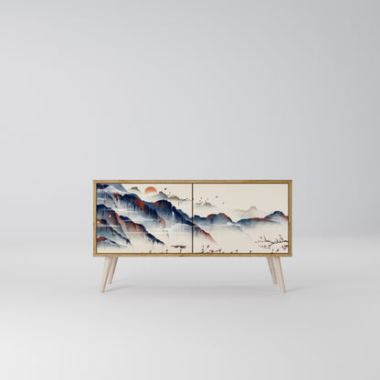 JAPANESE LANDSCAPE Móvel de TV Compacto de 2 Portas